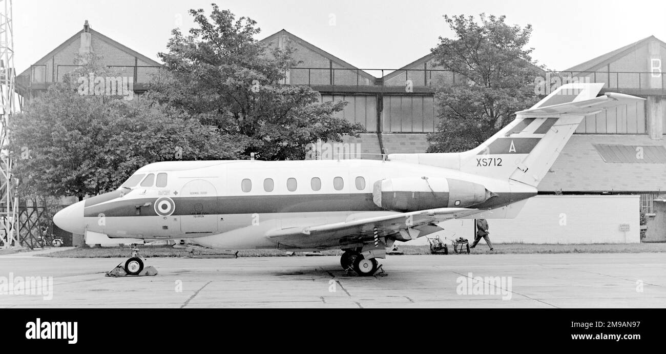 Royal Air Force - Hawker Siddeley Dominie T.1 XS712 'A', of 1 Air Navigation School, at RAF Abingdon. Stock Photo