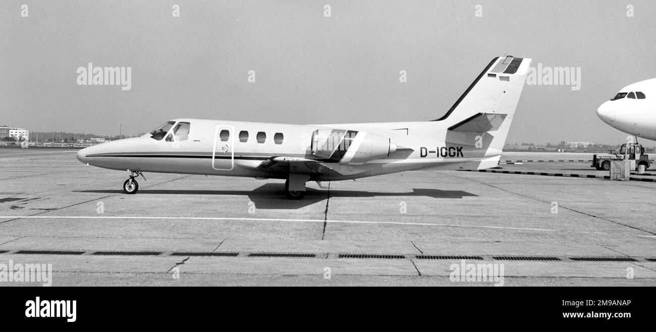 Cessna 501 Citation I/SP D-IGGK (msn 501-0143), at London Heathrow Airport. Stock Photo