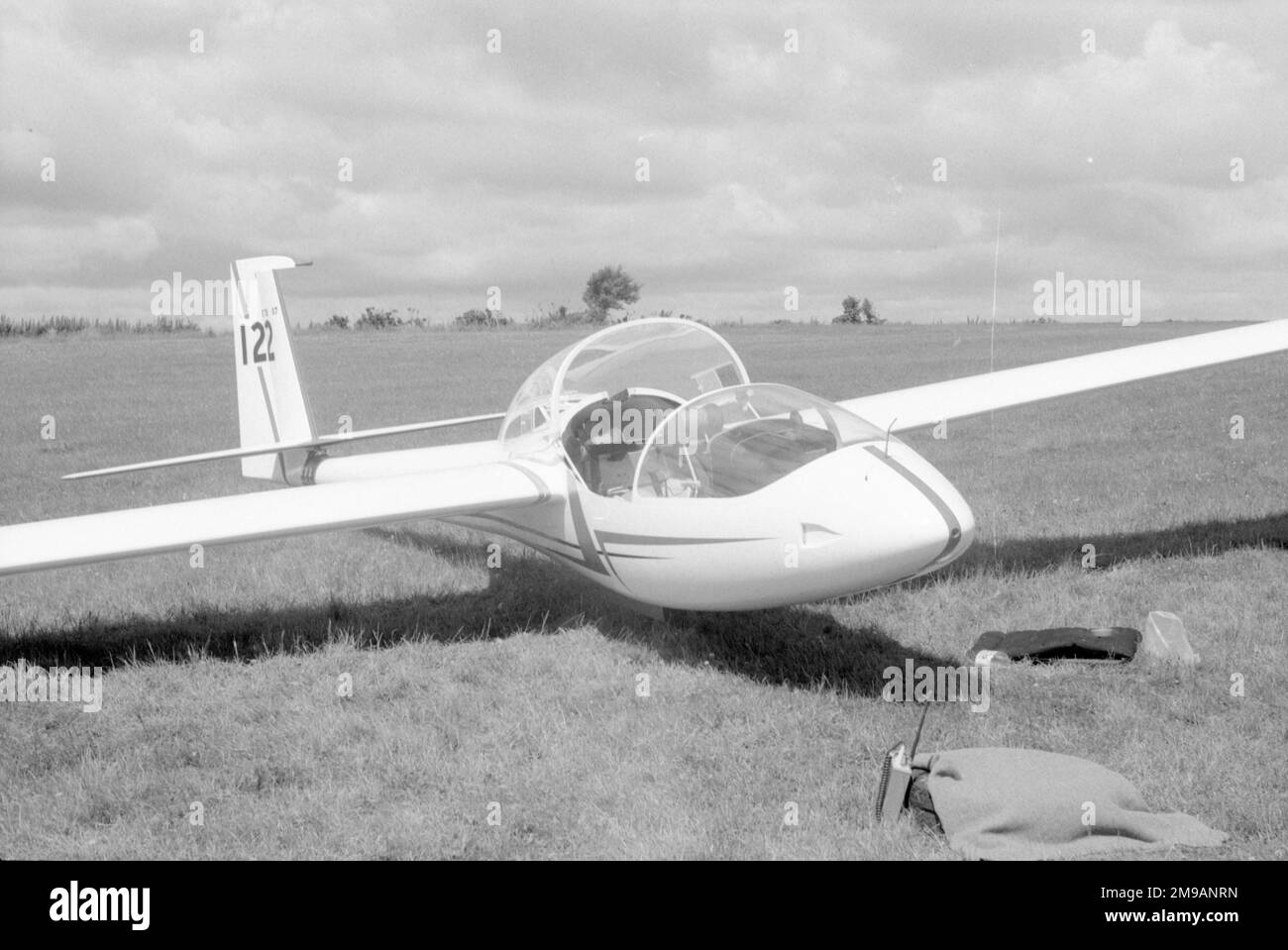 Issoire E78 Silene '122' (msn 07), at a regional gliding competition in the 1980s. Stock Photo