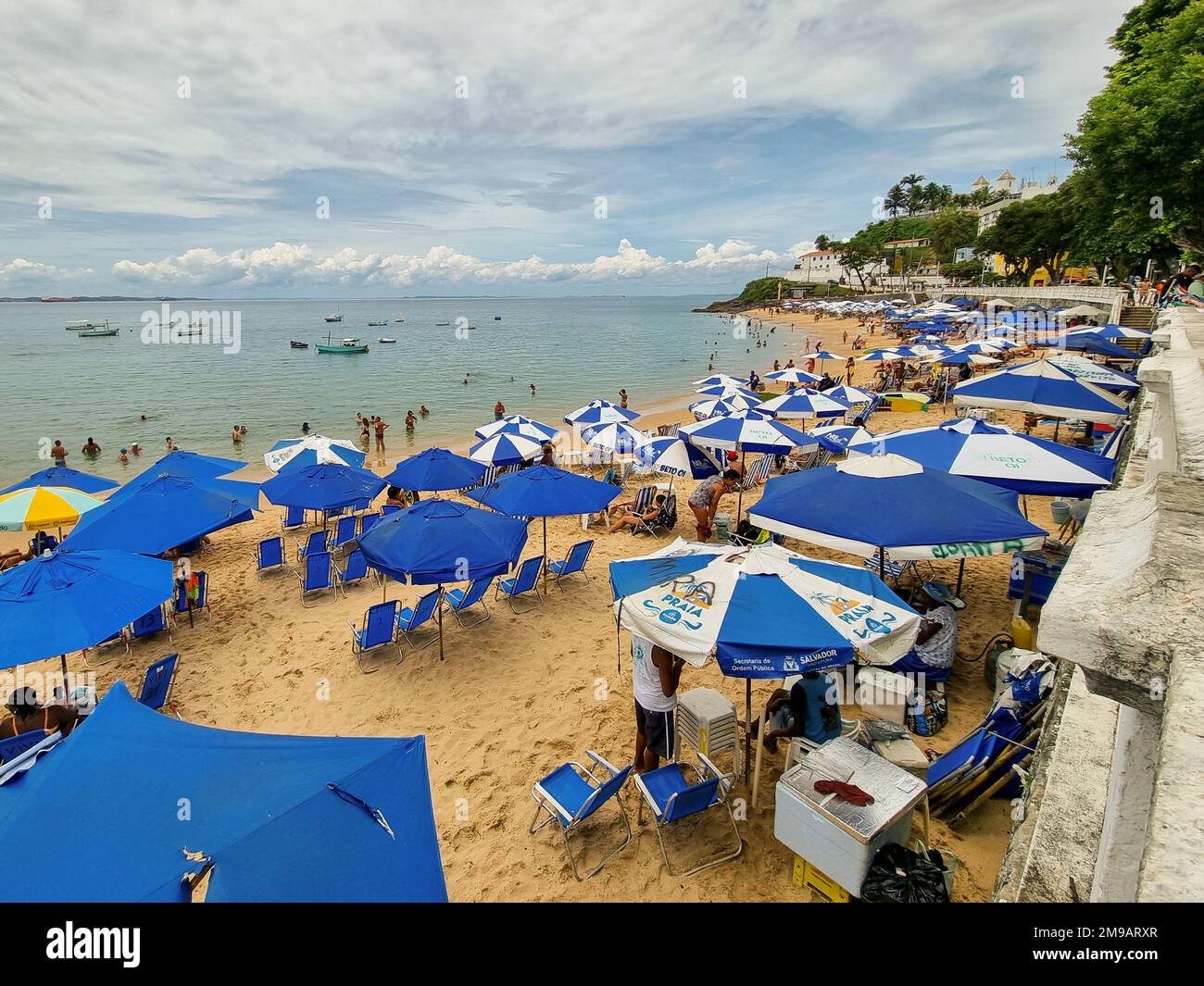 beach in the city of Salvador Bahia Brazil Stock Photo