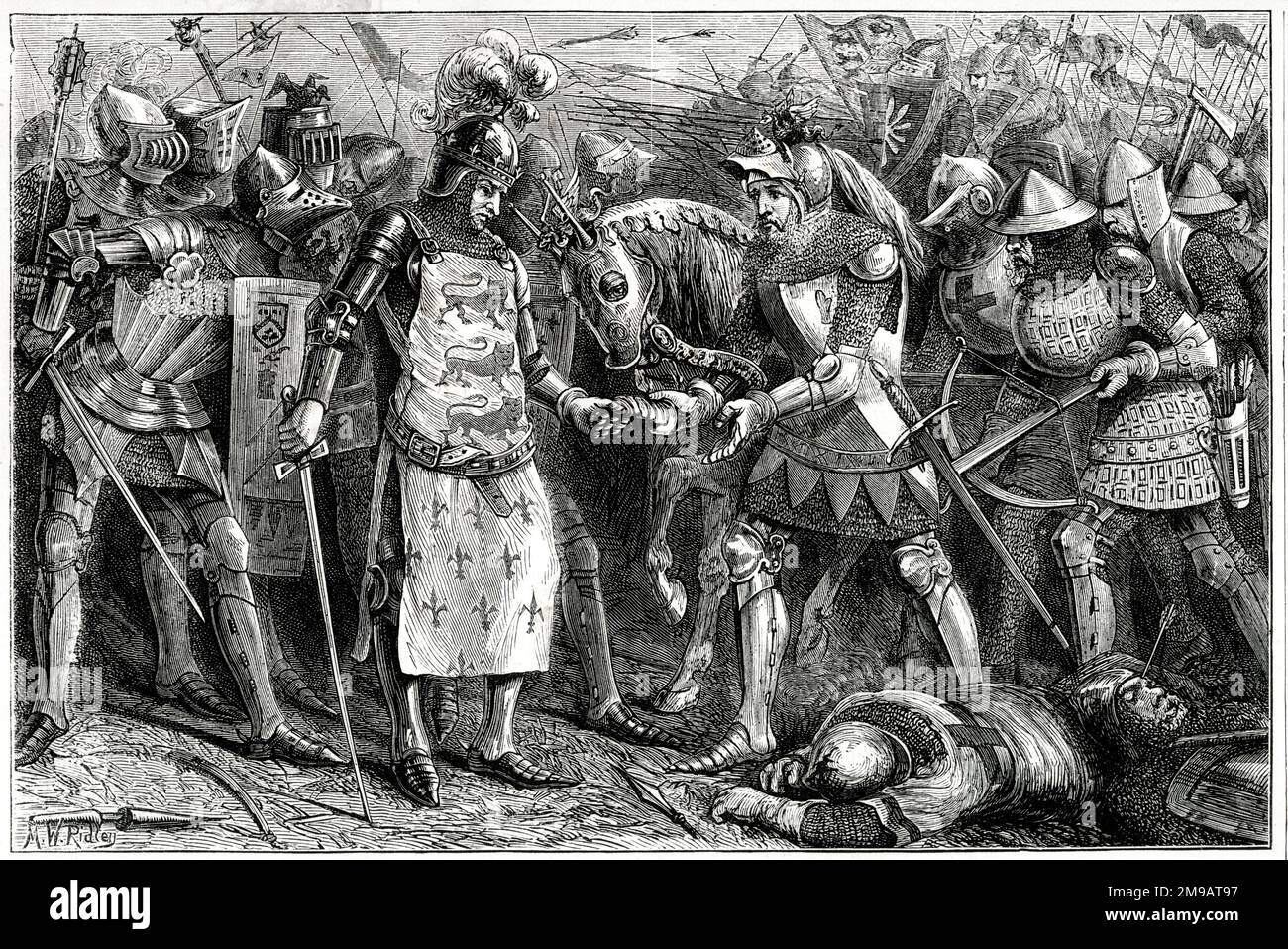 Surrender of King John II of France at the Battle of Poitiers, 19