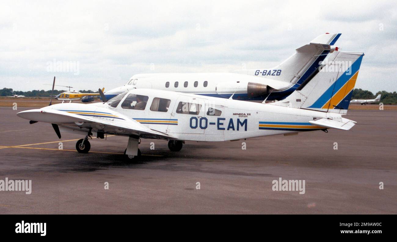 Piper PA-34-200T Seneca II OO-EAM (msn 34-8070308). Stock Photo