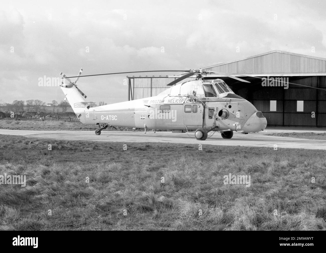 Westland Wessex 60 G-ATSC (msn ), of Bristow Helicopters, at North Denes on 26 February 1968. Stock Photo
