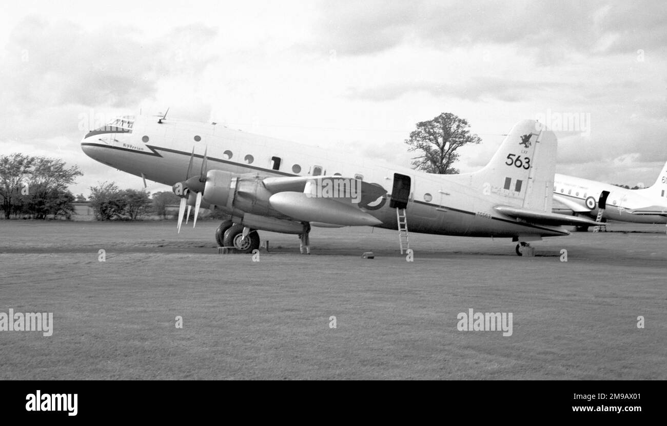 Royal Air Force - Handley Page Hastings C.1A TG563, of No.LXX Squadron, at RAF Abingdon for disposal. Stock Photo