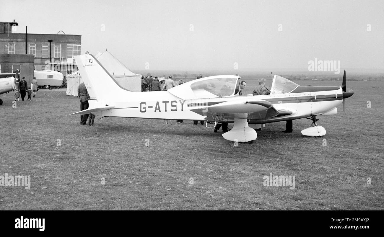 Wassmer WA.41 Super IV Baladou G-ATSY (msn 117) at Kirton-Lindsey in April 1967. Stock Photo