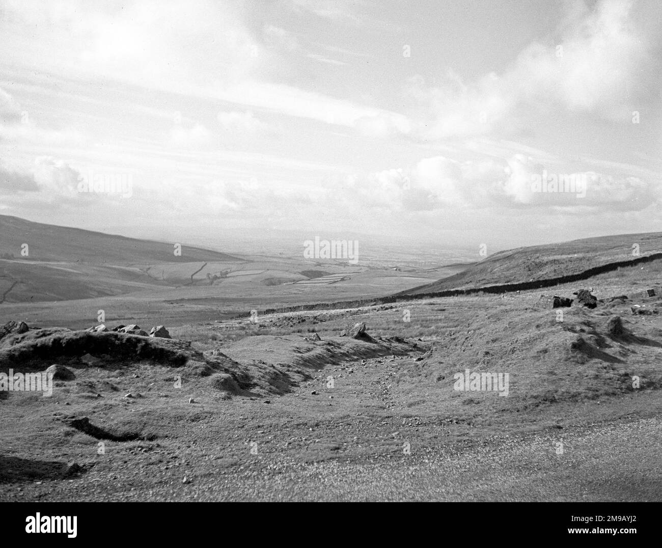 View of the Yorkshire Dales, between Kaber and Tan Hill Stock Photo