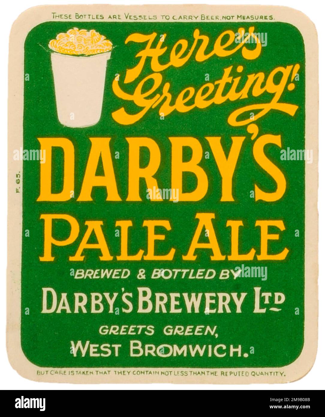 Darby's Pale Ale Stock Photo