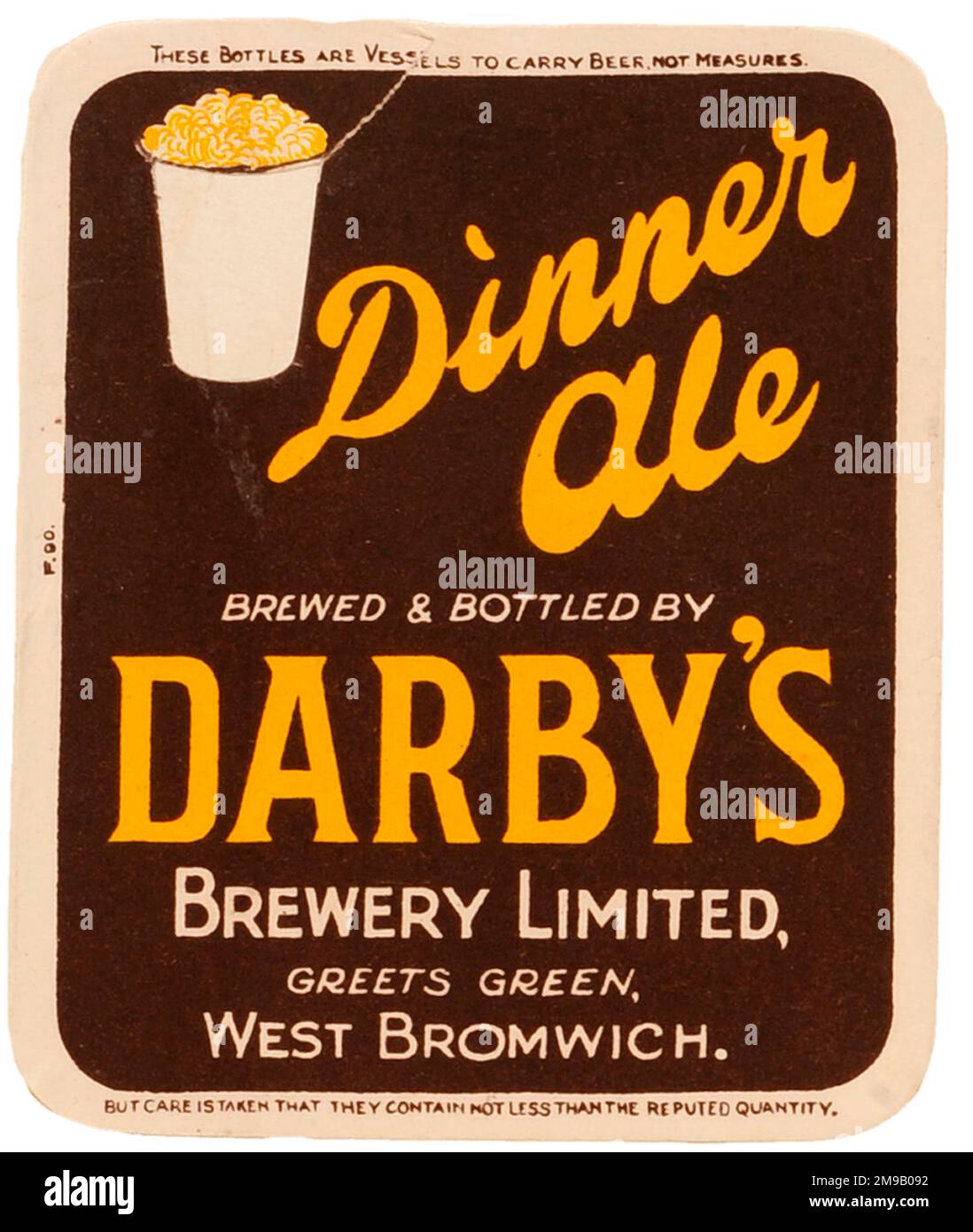 Darby's Dinner Ale Stock Photo