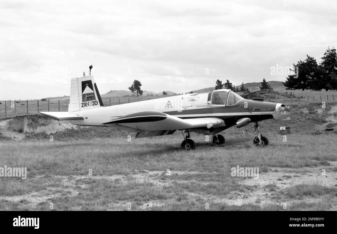 Fletcher FU-24 ZK-COD (msn 110), of James Aviation Ltd., at Taupo, NZ, on 21 February 1970. Stock Photo