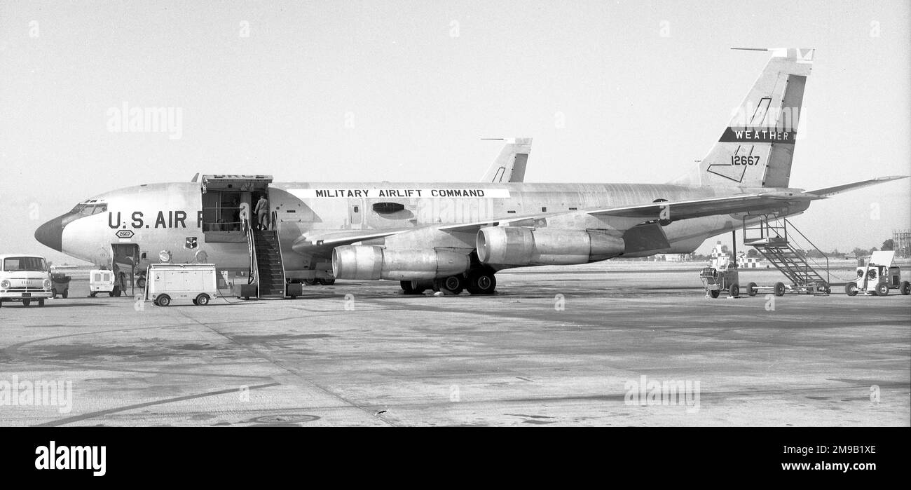 United States Air Force - Boeing WC-135B-BN Stratolifter 61-2667 (msn 18343-C3023), of the 55th Weather Reconnaissance Squadron, at McClellan Air Force Base, Colorado, on 28 October 1967. Stock Photo