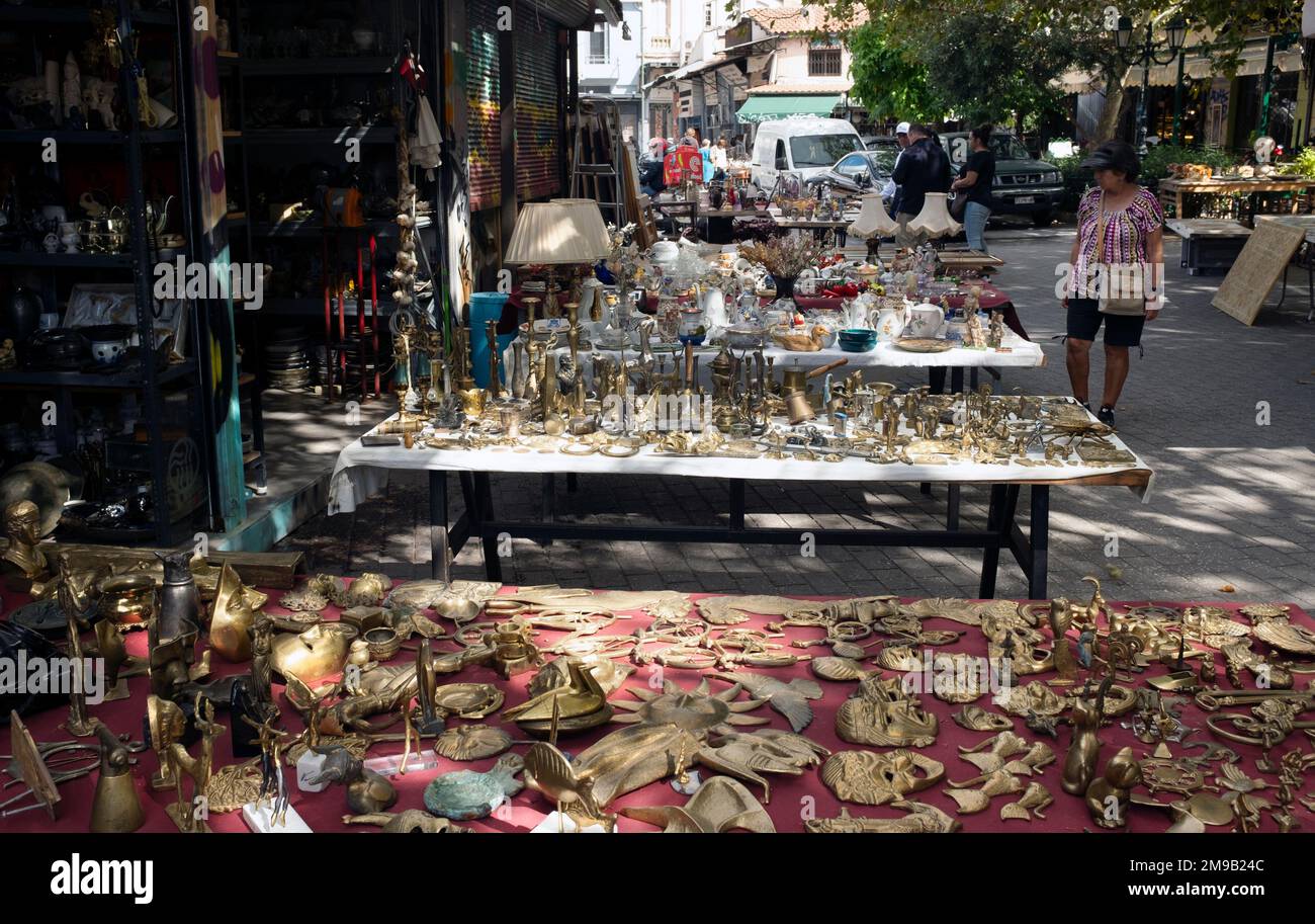 Monastiraki flea market, Athens, Greece Stock Photo - Alamy