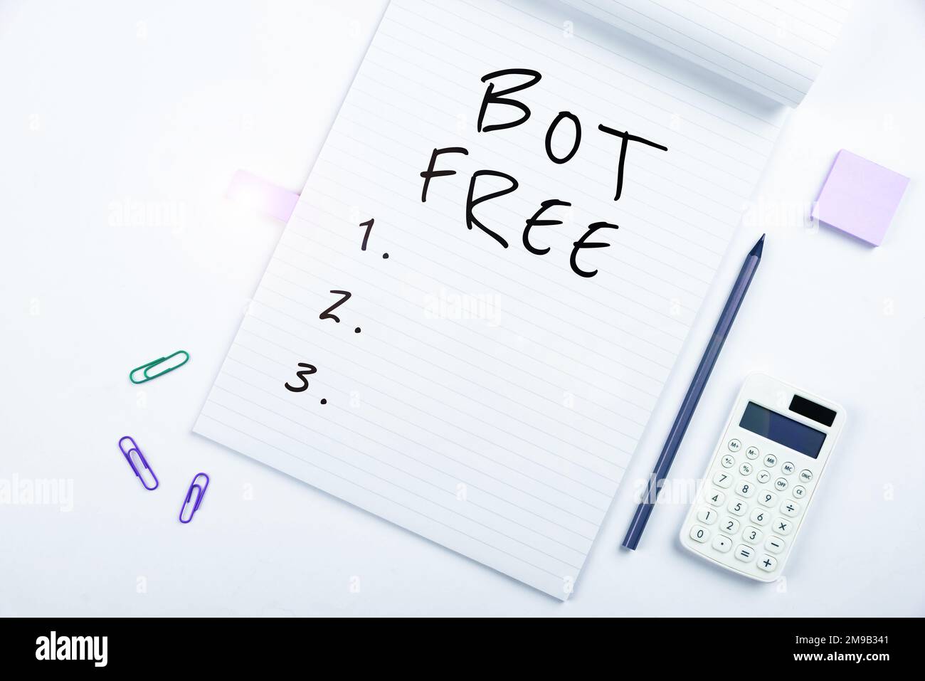 Conceptual display Bot Free. Business concept a computer program that works automatically Internet robots Stock Photo