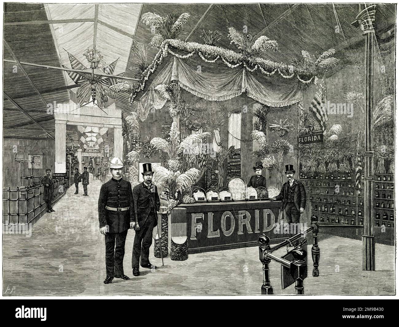 Florida Collective Exhibits, Universal Exhibition of Paris, 1889 Stock Photo