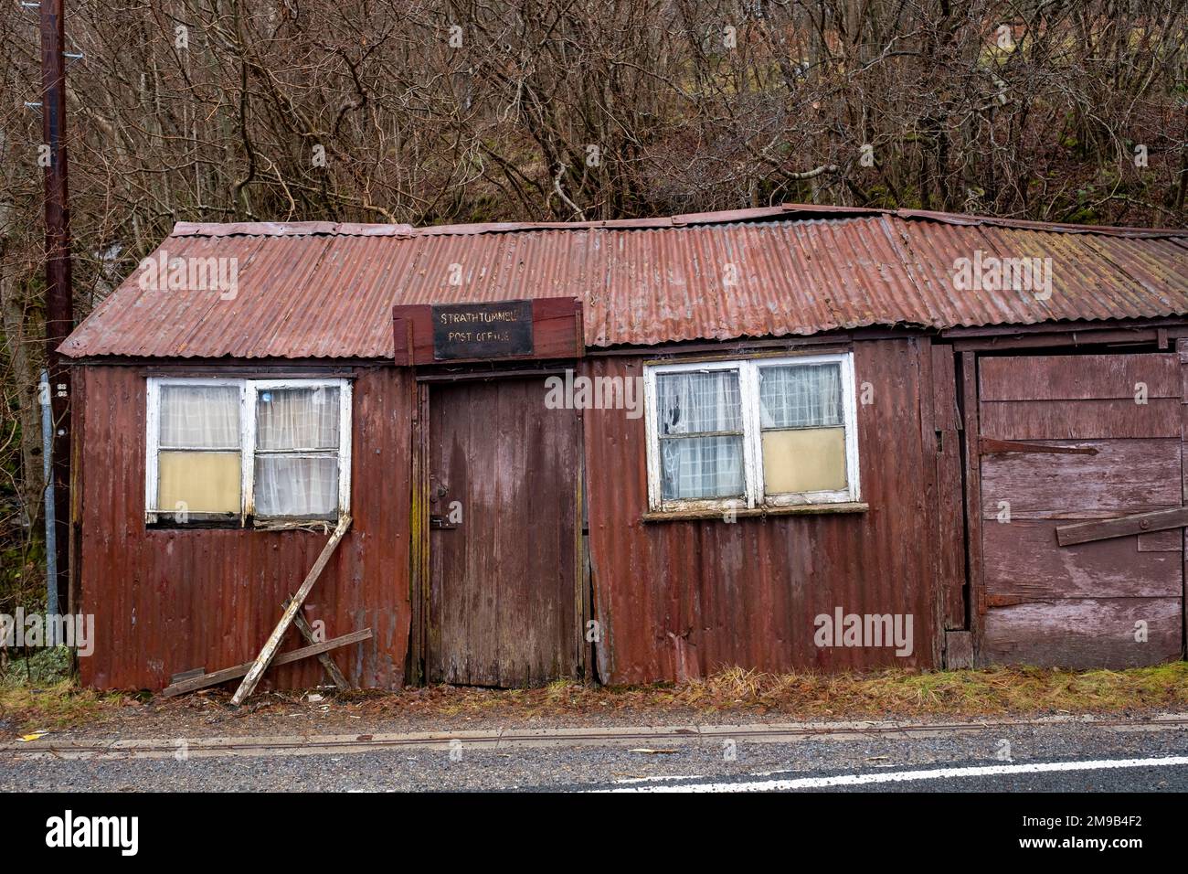 Old abandoned Post Office, Strathtummel, Perthshire, Scotland, Stock Photo