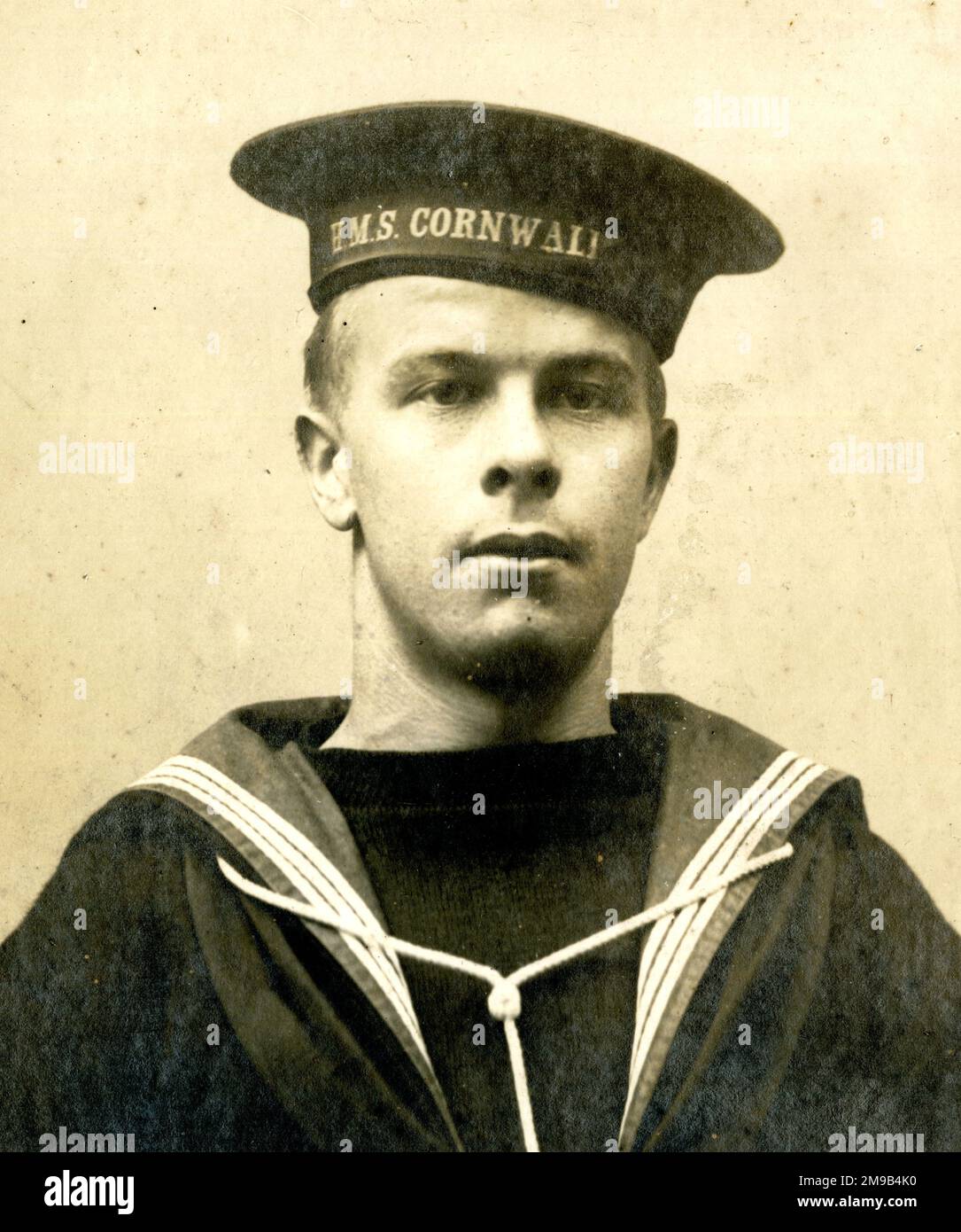 Royal Navy sailor, HMS Cornwall Stock Photo