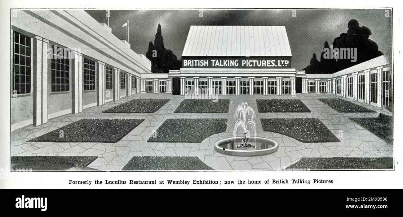 British Talking Pictures Ltd studio, formerly the Lucullus Restaurant at the Wembley Exhibition, North London Stock Photo