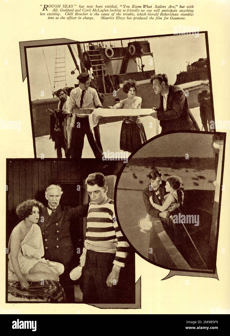 Scenes from Gaumont comedy film 'You Know What Sailors Are' Stock Photo