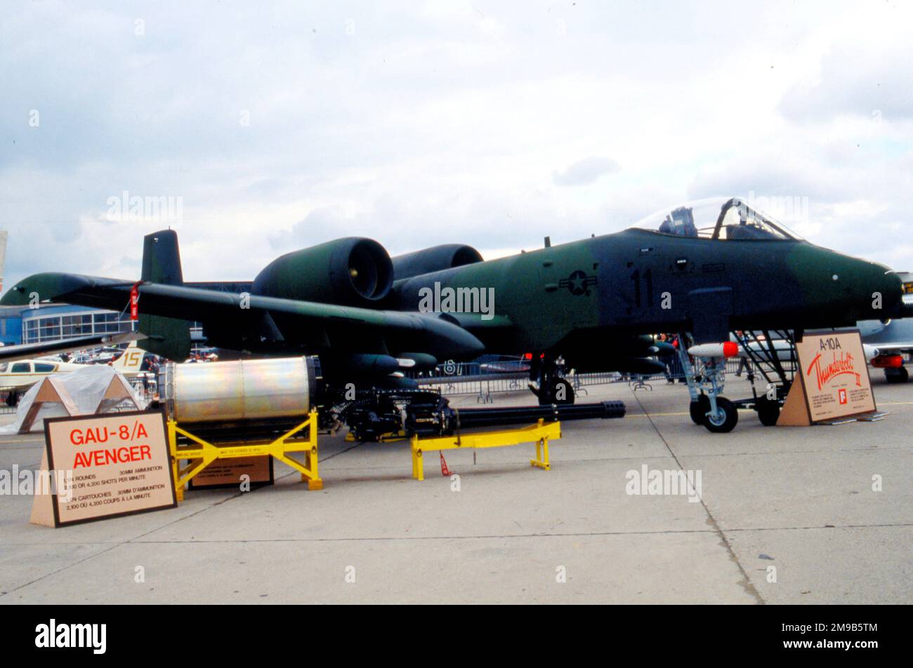 Base Code Sw Usaf United States Air Force (USAF) - Fairchild A-10A Thunderbolt II 77-0268 ...