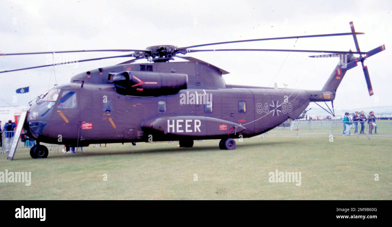 Heeresflieger - VFW-Sikorsky CH-53G 84+98 (msn V65-096, model S-65C-1), of Heeresfliegerregiment 15, at the Middle Wallop Air Show on 28 July 1979. (Heeresflieger - German Army Aviation). Stock Photo