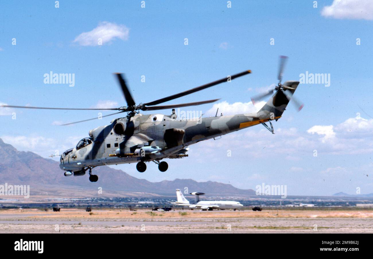 Mil Mi-24, operated by the US military for familiarisation training. Stock Photo