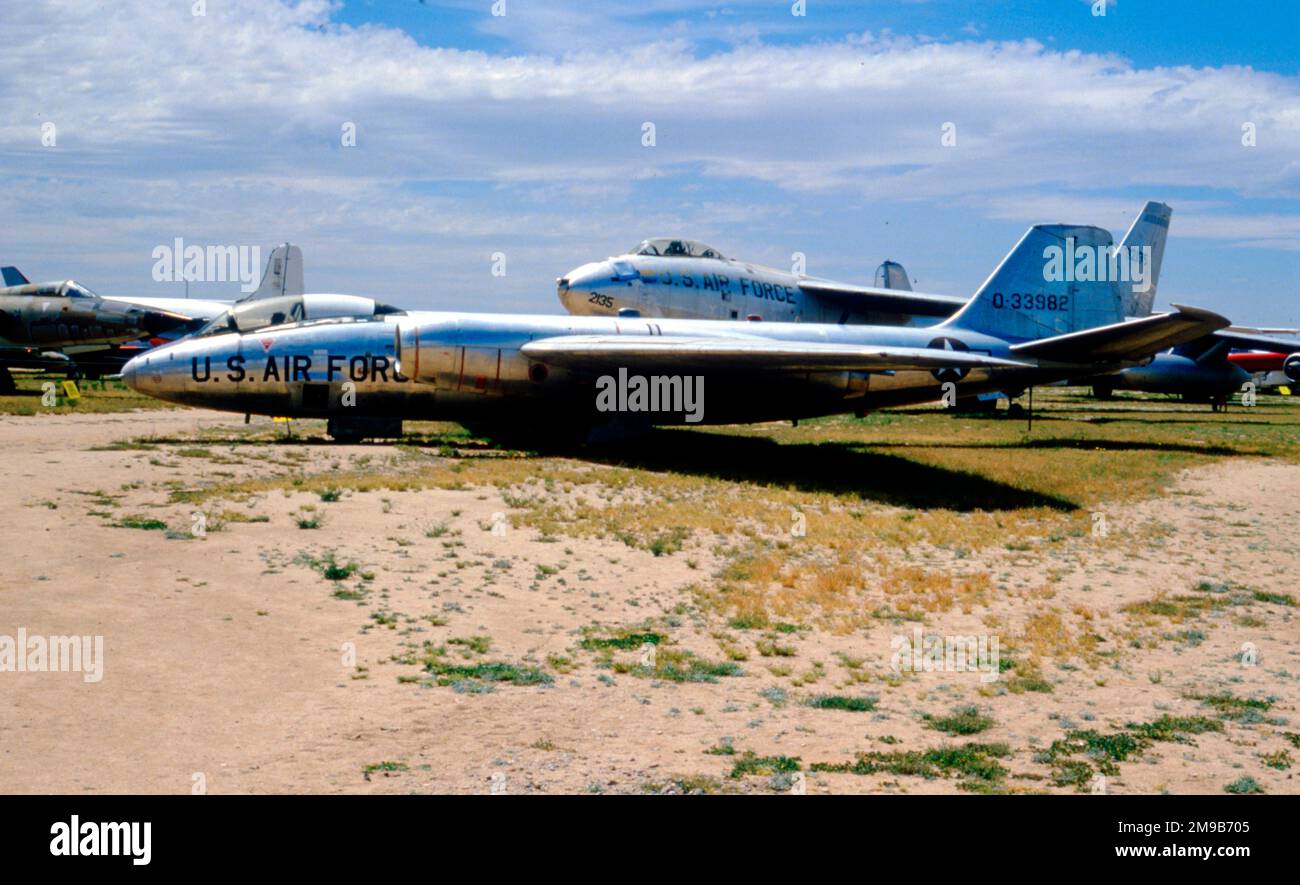 Martin RB-57D 53-3982 (msn 006), on display at Pima Air and Space Museum, Tucson, Arizona. Stock Photo