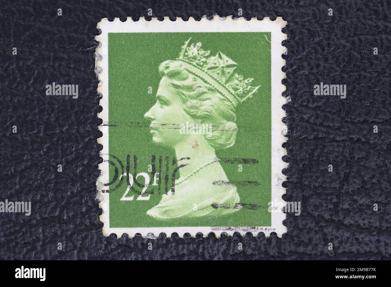Valverde (CT), Italy - January 15, 2023: a old postage stamp from Great Britain showing Queen Elizabeth II Stock Photo