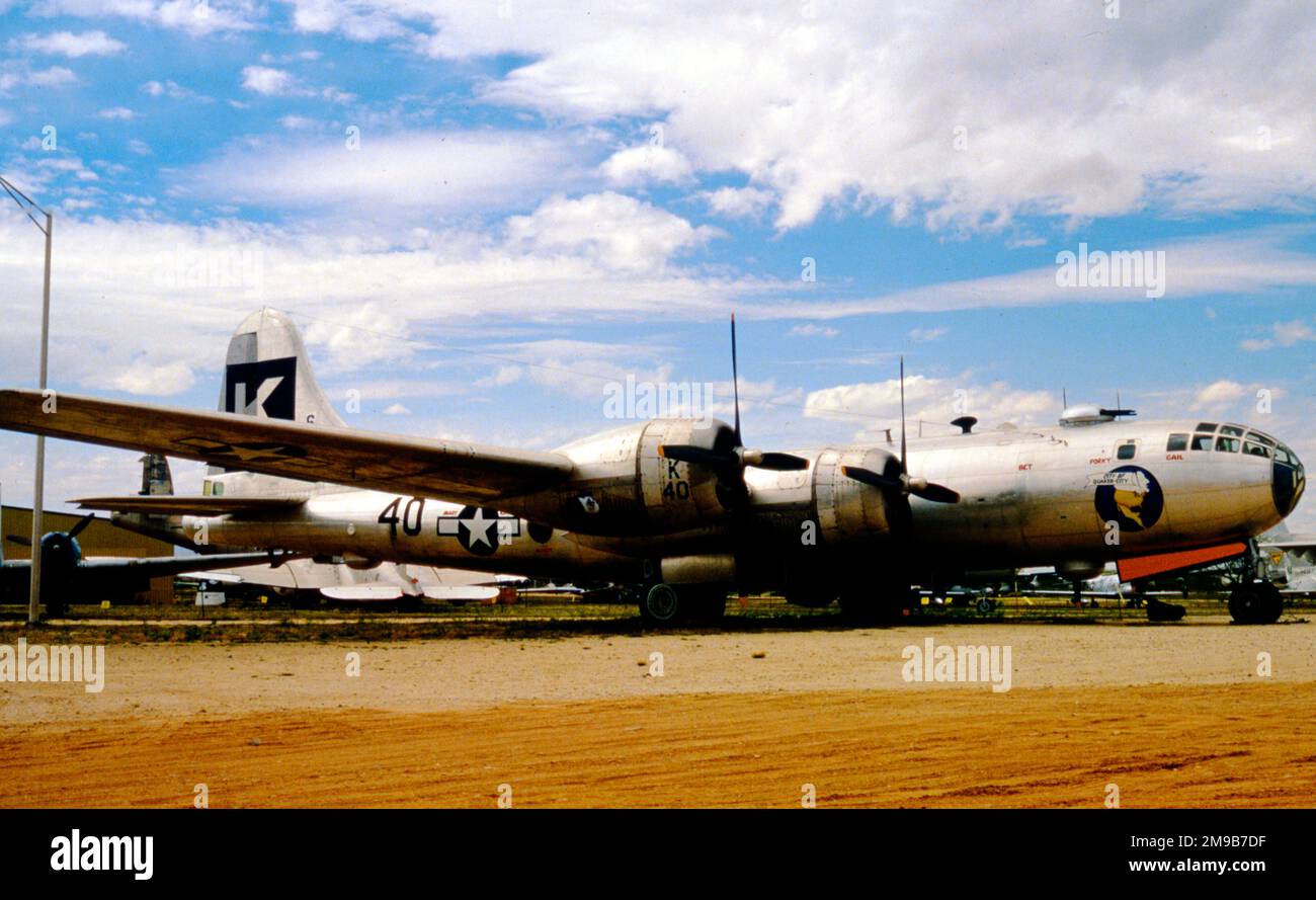 Boeing B-29 Superfortress, on display at Pima Air and Space Museum, Tucson, AZ, Stock Photo