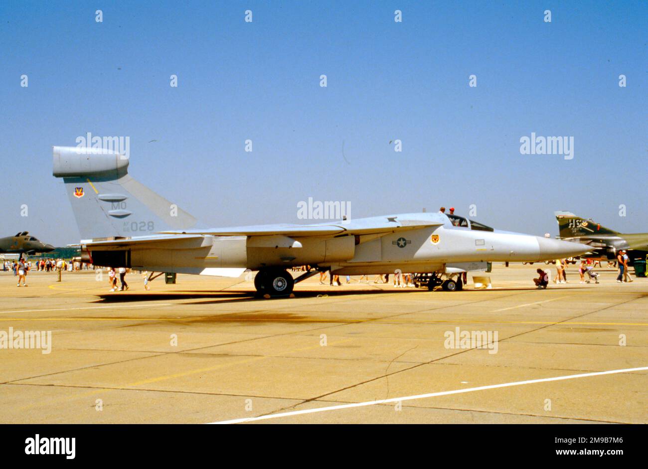 United States Air Force (USAF) - General Dynamics EF-111A Raven 66-0028 (msn EF-28), of the 42nd ECS, 66th ECW. Stock Photo
