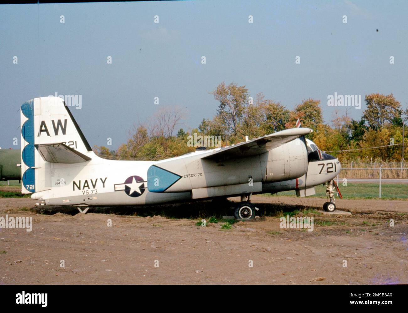 Grumman US-2A Tracker 144721 (msn 682), on display at Selfridge Military Air Museum, Michigan. Stock Photo