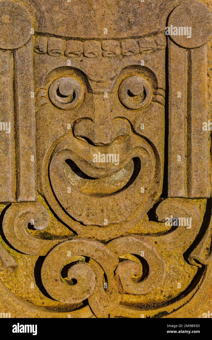Carved Stone Face Stock Photo Alamy