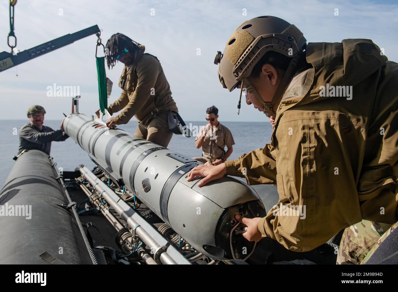 Owts Shellman Sea of Japan (May 16, 2022) Members from Explosive Ordnance Disposal ...