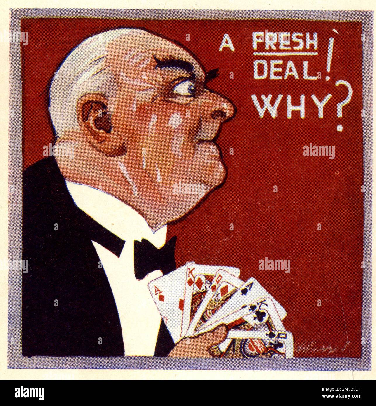 Comic Score Card for Bridge Playing Card Game No. 5 Stock Photo Alamy