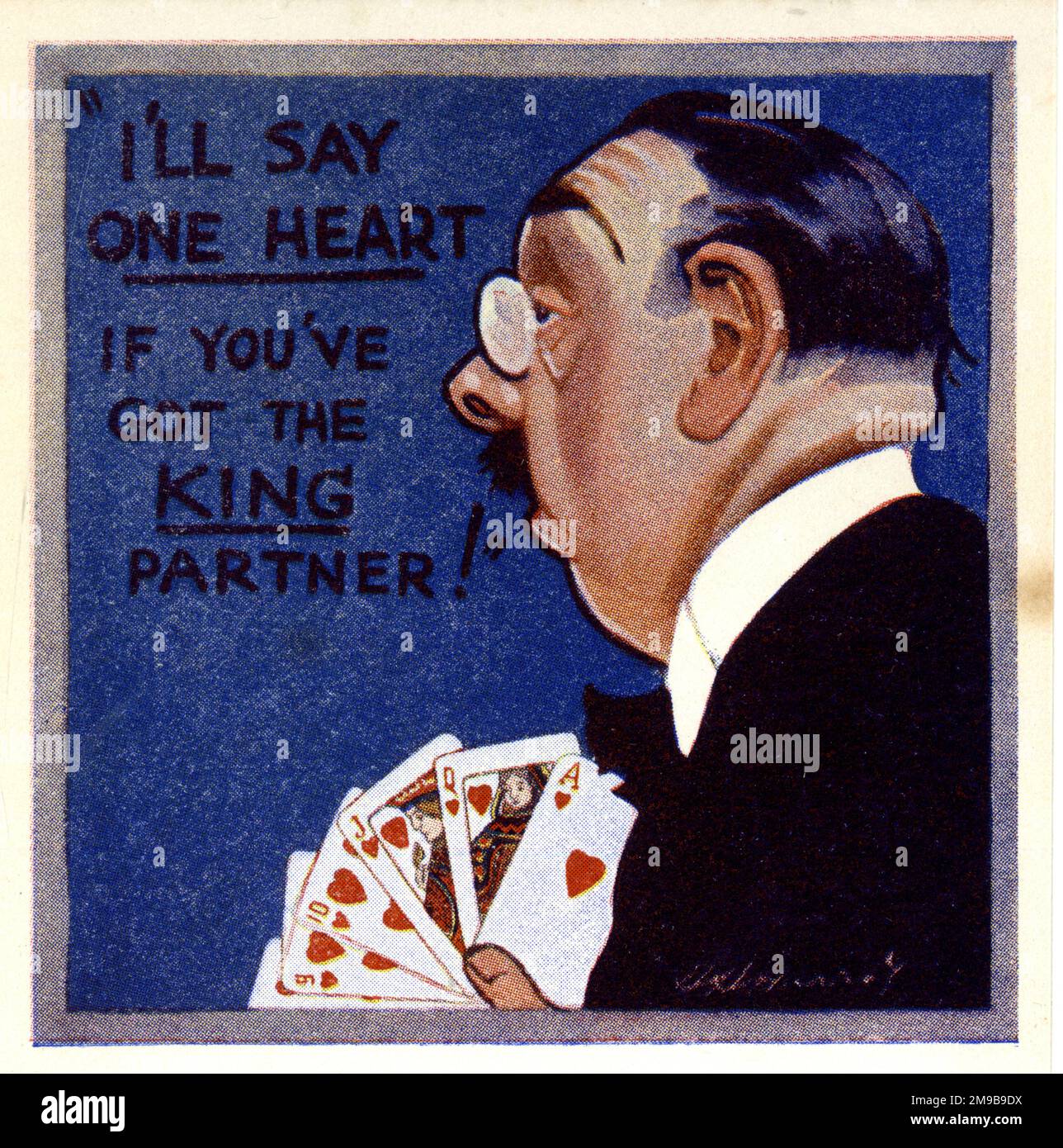 Comic Score Card for Bridge Playing Card Game No. 7 Stock Photo Alamy