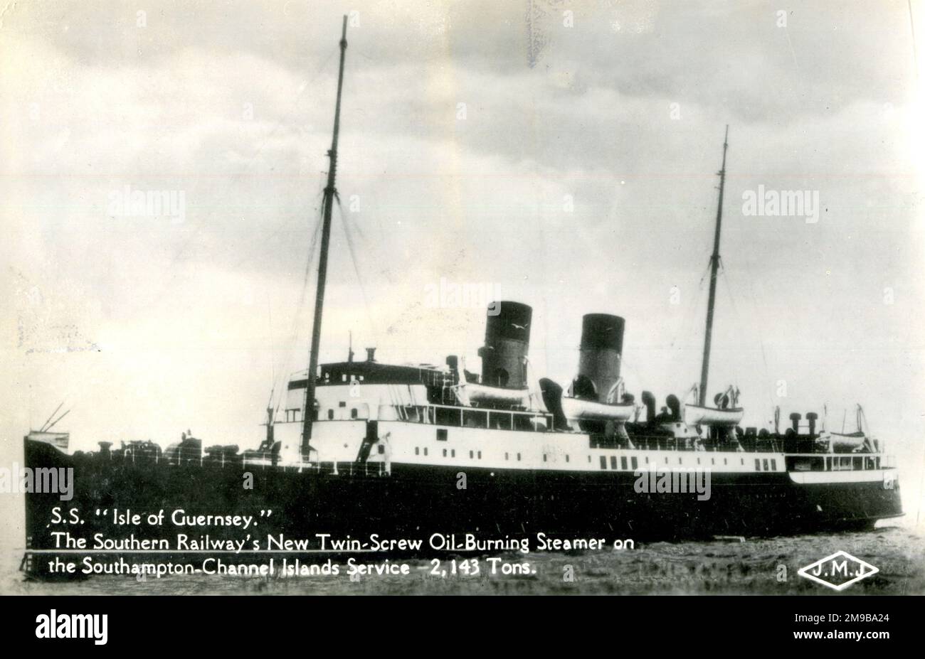SS Isle of Guernsey, Southern Railway Steam Ship, Southampton to Channel Islands service Stock Photo