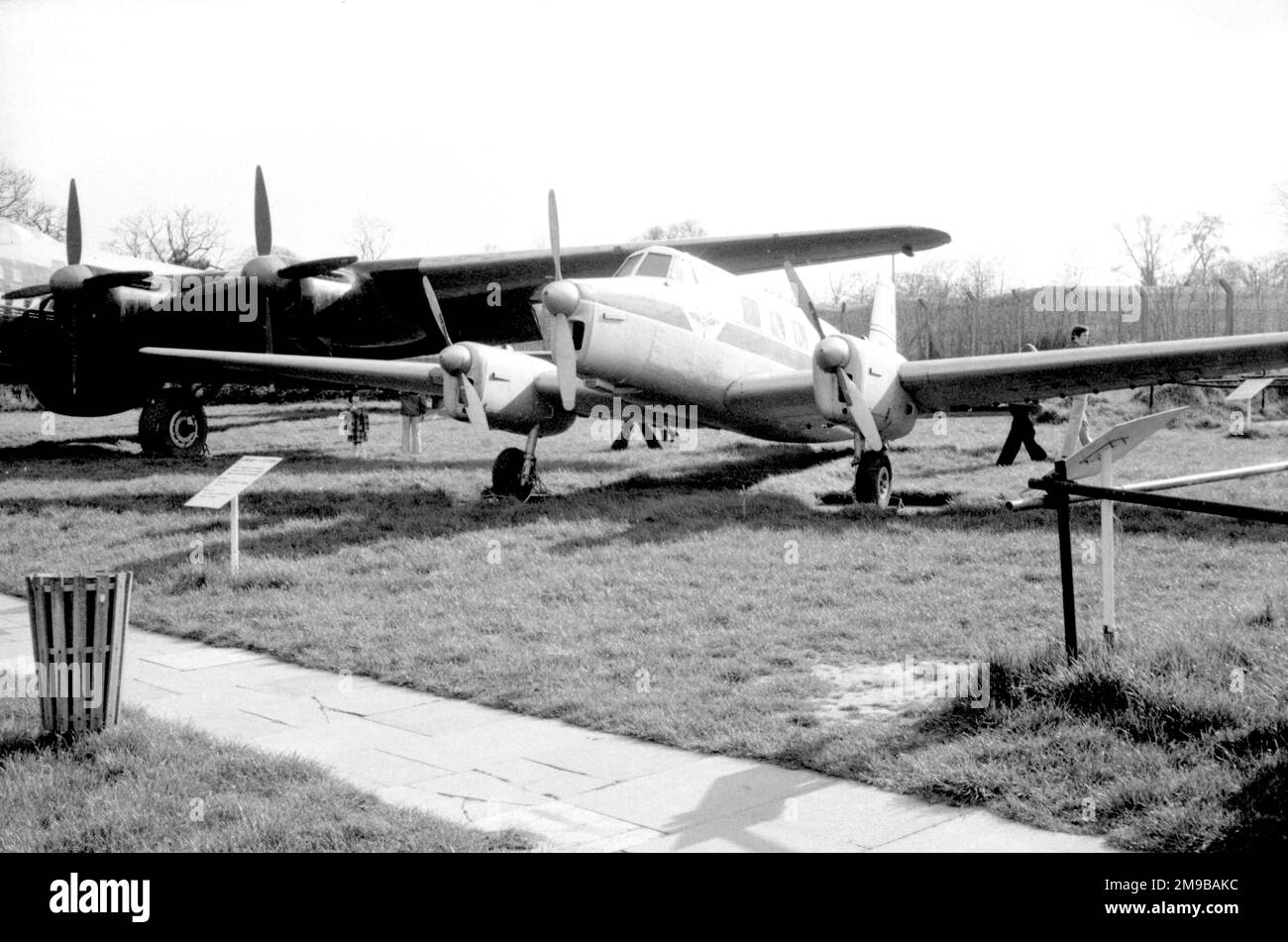 de Havilland Australia DHA.3 Drover, on display in front of an Avro Lincoln. Stock Photo