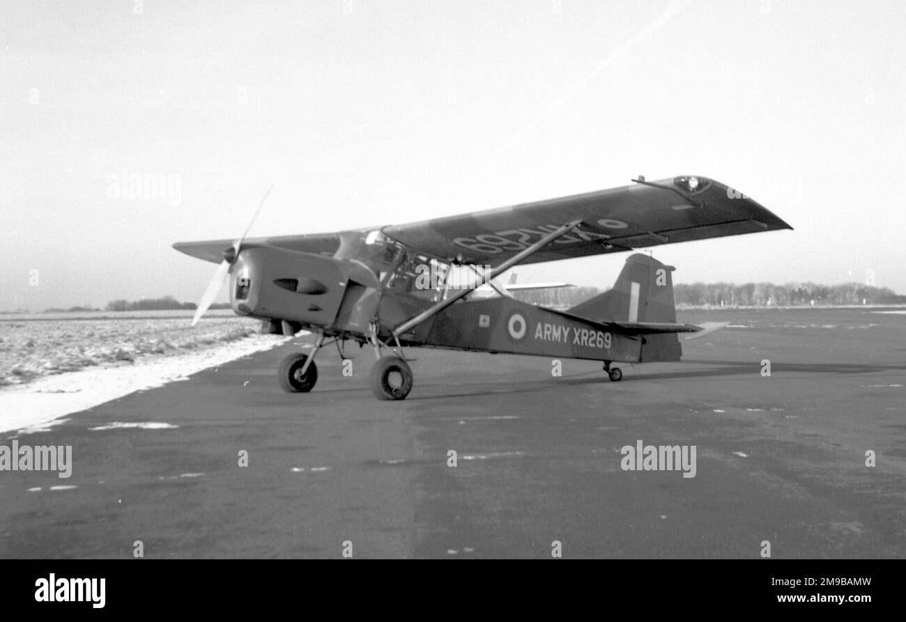 Auster AOP.9 G-BDXY / XR369 (msn B5/10/186), at Leicester in January 1977. Stock Photo