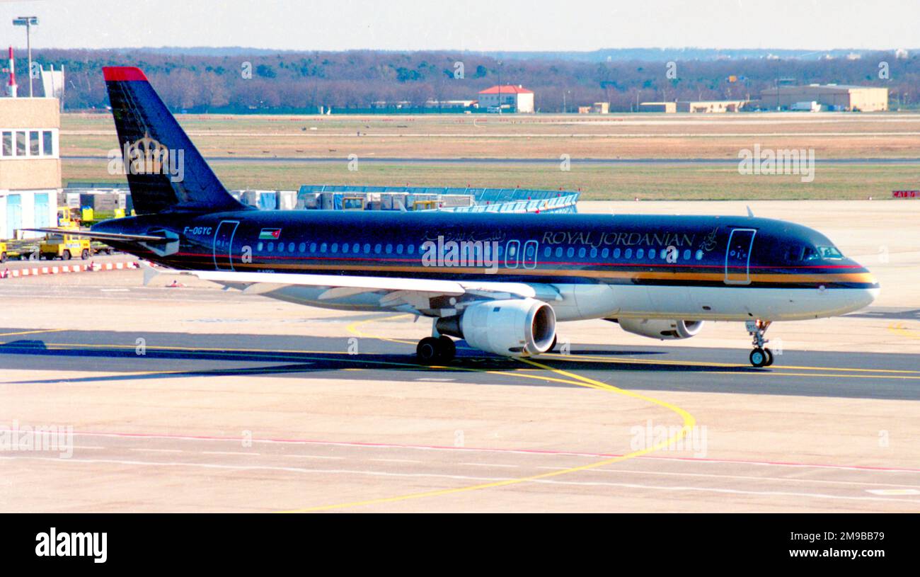 Airbus A320-212 F-OGYC (msn 569), of Royal Jordanian in March 1989. Stock Photo