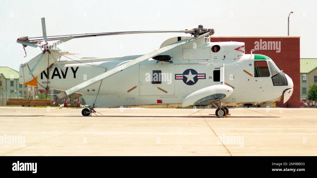 United States Navy - Sikorsky SH-3G 151546 (MSN 61255), used for deck-handling and craning instruction. Stock Photo