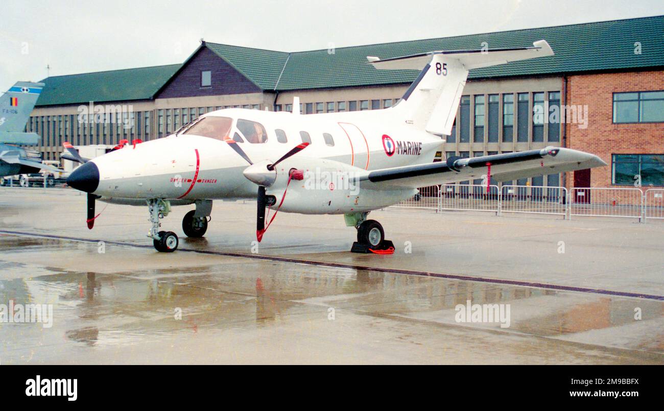 Aeronavale - Embraer EMB-121 Xingu 85 (msn 121-085), at RNAS Yeovilton on 12 July 1996. (Aeronavale - Aeronautique Navale - French Naval Aviation) Stock Photo