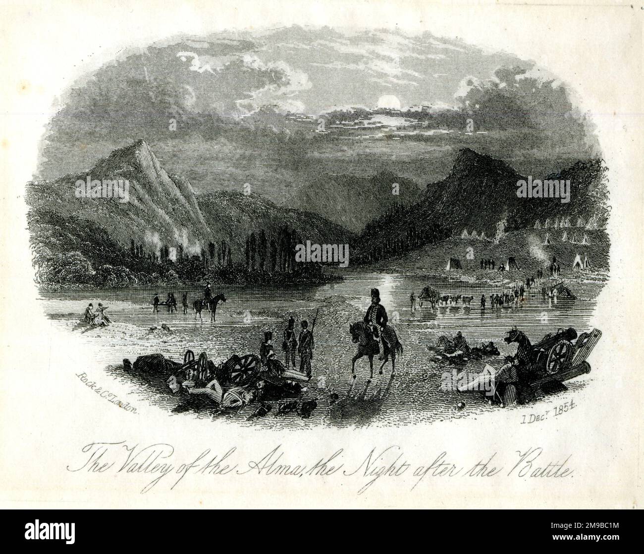 Crimean War, the Valley of the Alma the night after the Battle Stock Photo