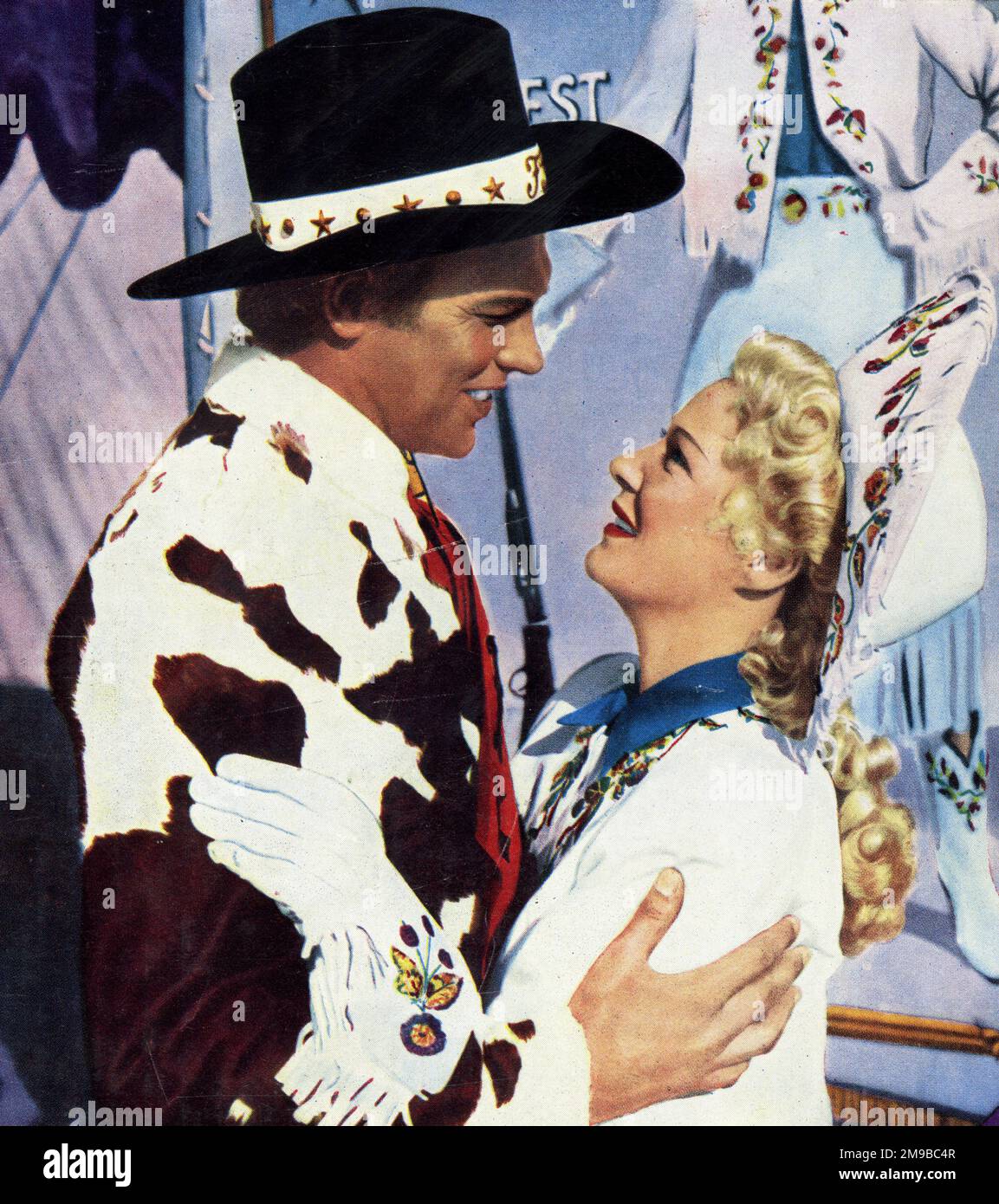 Betty Hutton and Howard Keel, scene from musical film 'Annie Get Your Gun' Stock Photo