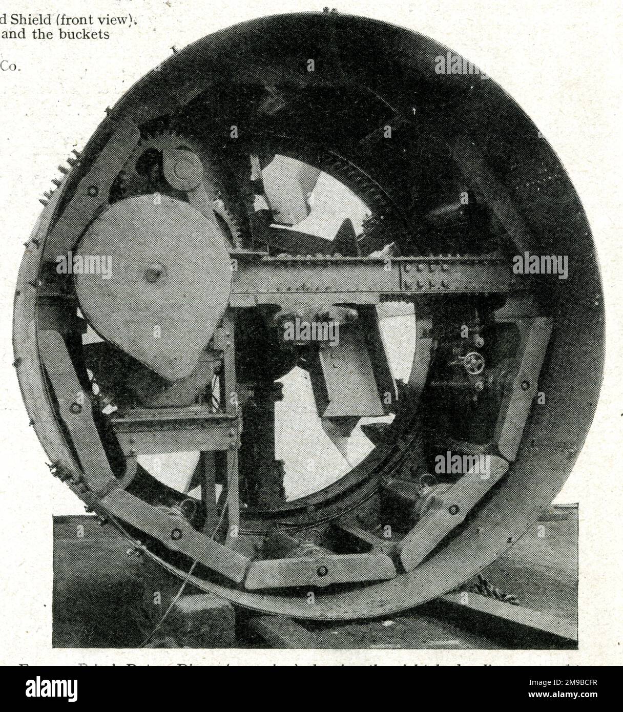 Price's rotary digger for cutting tunnels, showing 8 hydraulic rams used to force the digger forward, casing 12.5 ft diameter Stock Photo