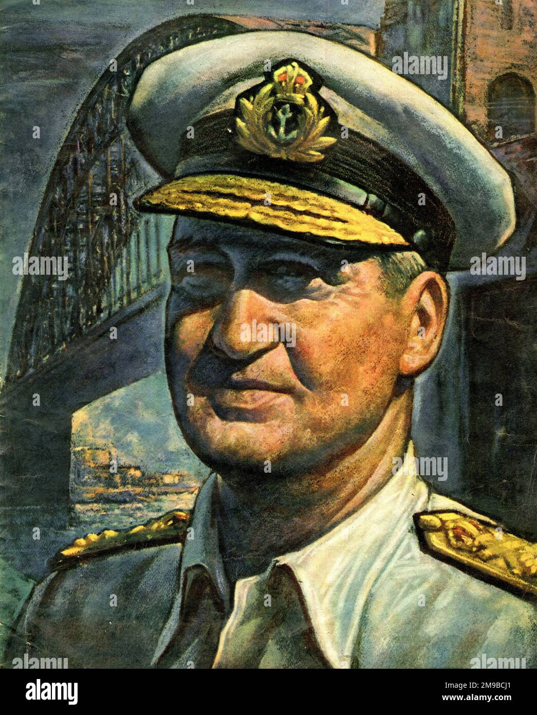 Admiral Sir Bruce Fraser, Commander-in-Chief, British Pacific Fleet during WW2, based in Sydney, Australia Stock Photo