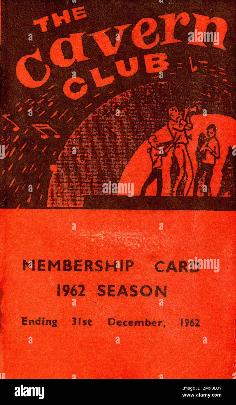 Membership Card, The Cavern Club, Liverpool Stock Photo