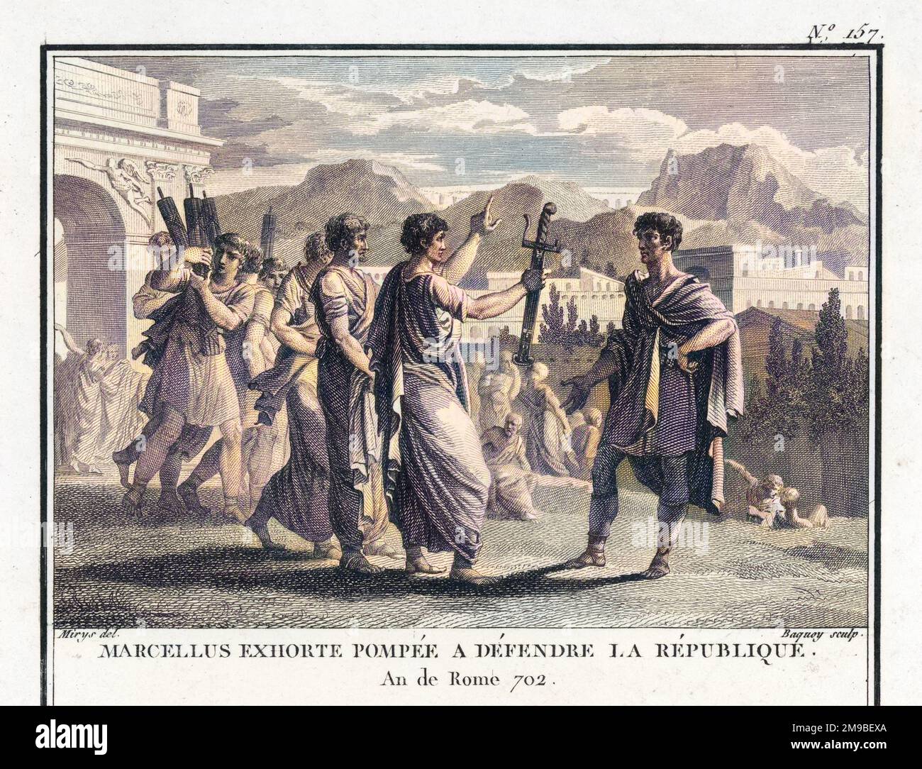 The Senate sends consul Marcellus to invite Pompeius to defend the