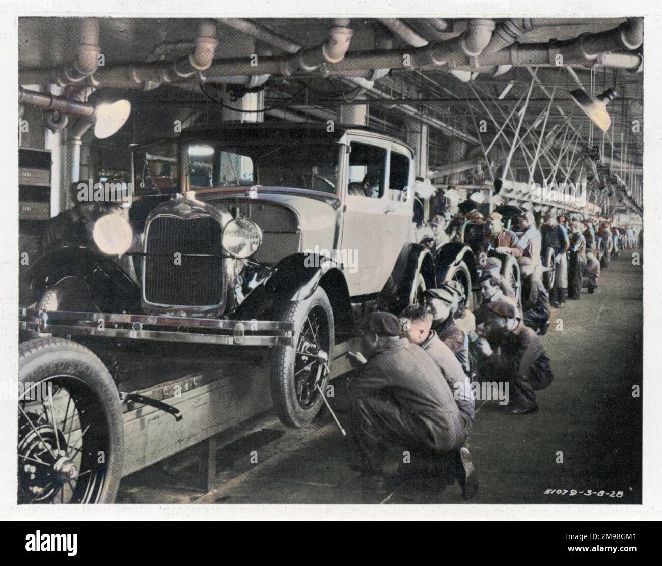 The Ford Assembly line in 1928 Stock Photo