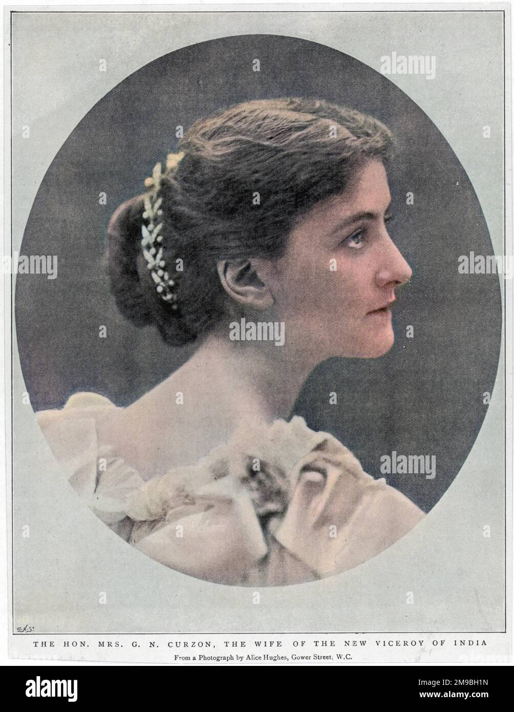 MARY VICTORIA (nee Leiter) marchioness CURZON, wife of George, Viceroy of India : daughter of an American millionaire, beautiful and supportive of his career. Stock Photo