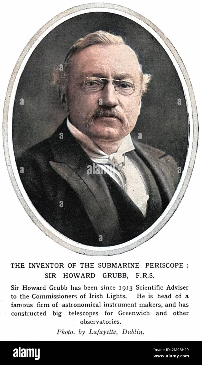 SIR HOWARD GRUBB Irish inventor and manufacturer of telescopes and other scientific instruments, famous for inventing the periscope. Stock Photo