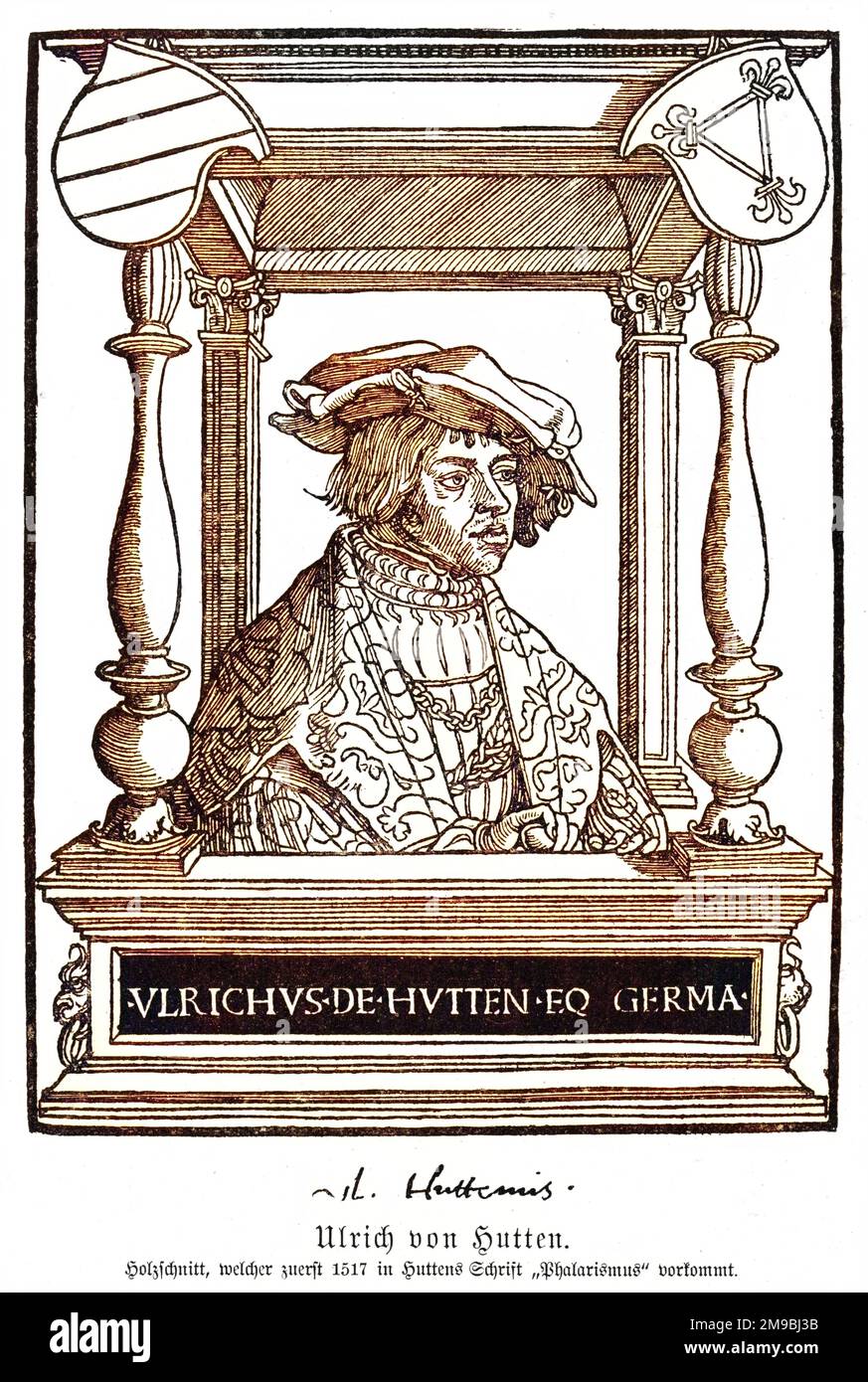 ULRICH VON HUTTEN German protestant leader, humanist and friend of Luther. Stock Photo
