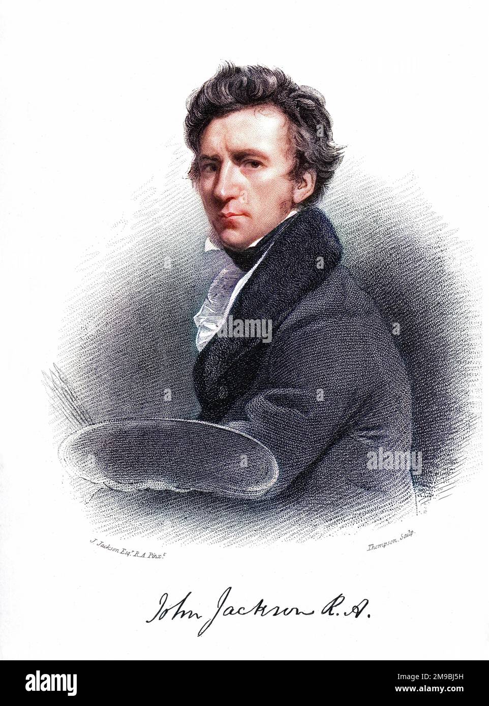JOHN JACKSON (1778 - 1831), artist with his autograph. Stock Photo